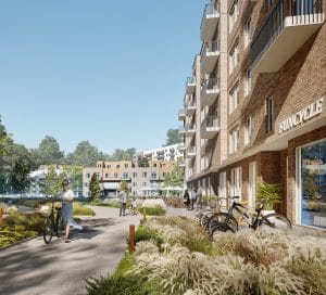 Une photo de la propriété commerciale du Village Champlain.